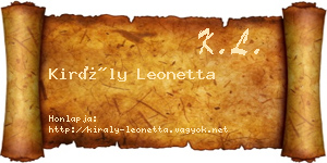 Király Leonetta névjegykártya